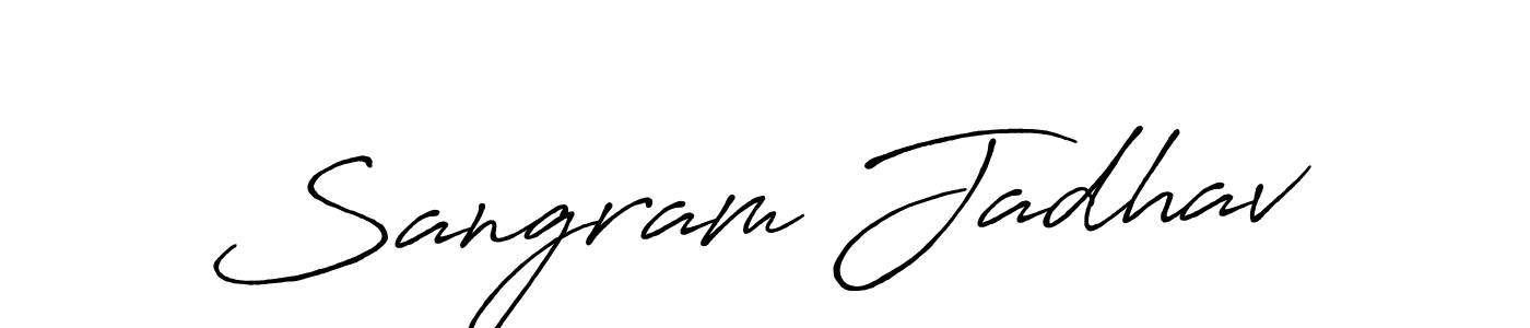 Sangram Jadhav stylish signature style. Best Handwritten Sign (Antro_Vectra_Bolder) for my name. Handwritten Signature Collection Ideas for my name Sangram Jadhav. Sangram Jadhav signature style 7 images and pictures png