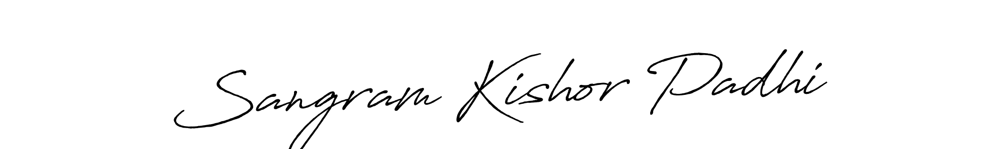 The best way (Antro_Vectra_Bolder) to make a short signature is to pick only two or three words in your name. The name Sangram Kishor Padhi include a total of six letters. For converting this name. Sangram Kishor Padhi signature style 7 images and pictures png