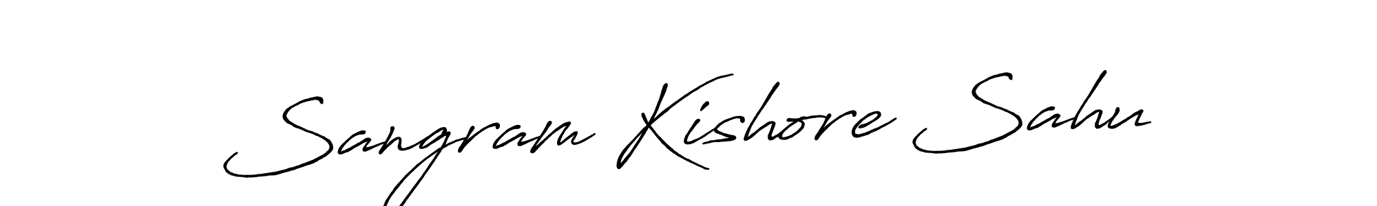 Also we have Sangram Kishore Sahu name is the best signature style. Create professional handwritten signature collection using Antro_Vectra_Bolder autograph style. Sangram Kishore Sahu signature style 7 images and pictures png