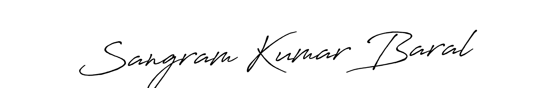 if you are searching for the best signature style for your name Sangram Kumar Baral. so please give up your signature search. here we have designed multiple signature styles  using Antro_Vectra_Bolder. Sangram Kumar Baral signature style 7 images and pictures png