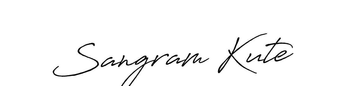 Sangram Kute stylish signature style. Best Handwritten Sign (Antro_Vectra_Bolder) for my name. Handwritten Signature Collection Ideas for my name Sangram Kute. Sangram Kute signature style 7 images and pictures png