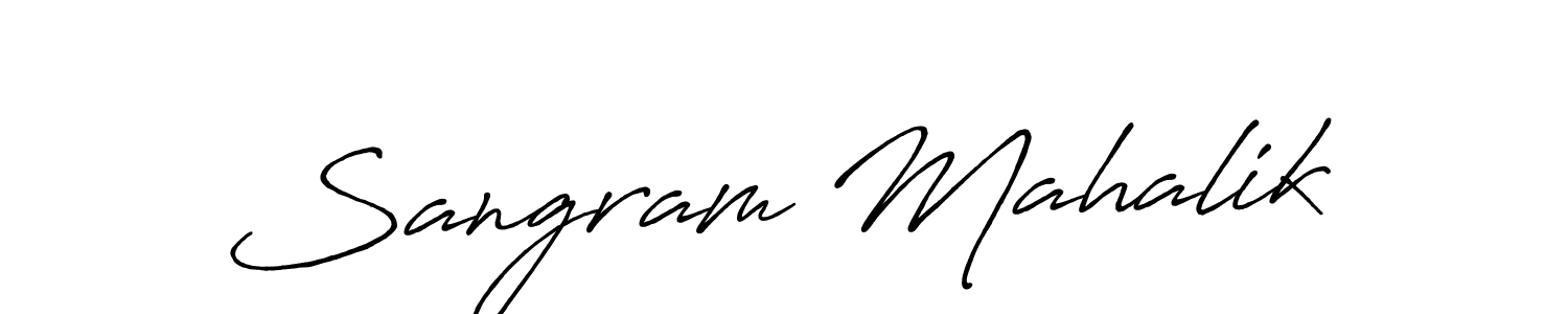 The best way (Antro_Vectra_Bolder) to make a short signature is to pick only two or three words in your name. The name Sangram Mahalik include a total of six letters. For converting this name. Sangram Mahalik signature style 7 images and pictures png