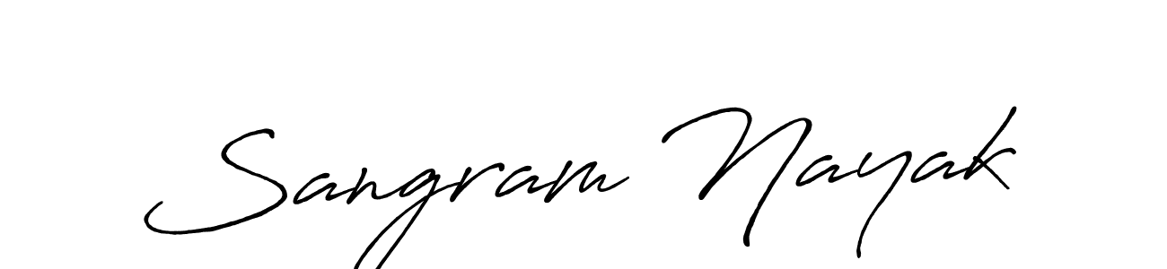 Design your own signature with our free online signature maker. With this signature software, you can create a handwritten (Antro_Vectra_Bolder) signature for name Sangram Nayak. Sangram Nayak signature style 7 images and pictures png