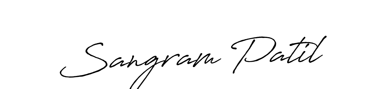 How to make Sangram Patil signature? Antro_Vectra_Bolder is a professional autograph style. Create handwritten signature for Sangram Patil name. Sangram Patil signature style 7 images and pictures png
