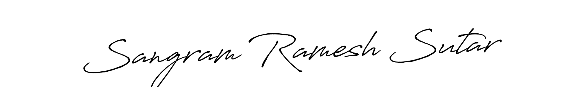 How to make Sangram Ramesh Sutar signature? Antro_Vectra_Bolder is a professional autograph style. Create handwritten signature for Sangram Ramesh Sutar name. Sangram Ramesh Sutar signature style 7 images and pictures png