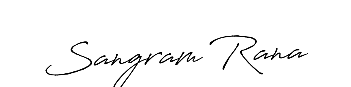 Design your own signature with our free online signature maker. With this signature software, you can create a handwritten (Antro_Vectra_Bolder) signature for name Sangram Rana. Sangram Rana signature style 7 images and pictures png