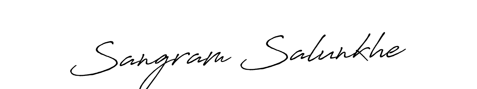 Create a beautiful signature design for name Sangram Salunkhe. With this signature (Antro_Vectra_Bolder) fonts, you can make a handwritten signature for free. Sangram Salunkhe signature style 7 images and pictures png