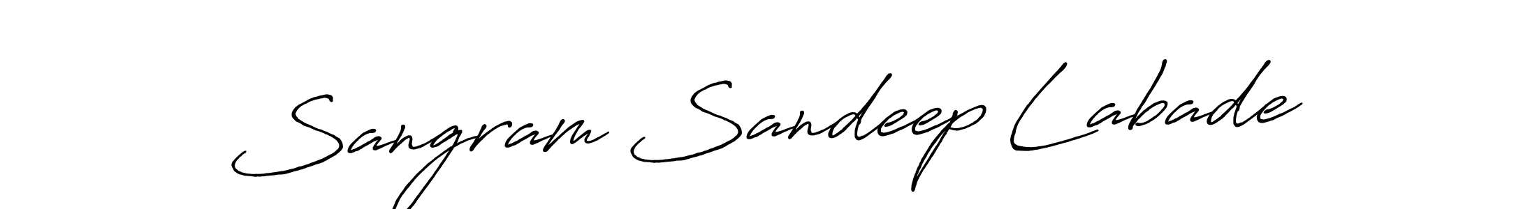 Antro_Vectra_Bolder is a professional signature style that is perfect for those who want to add a touch of class to their signature. It is also a great choice for those who want to make their signature more unique. Get Sangram Sandeep Labade name to fancy signature for free. Sangram Sandeep Labade signature style 7 images and pictures png