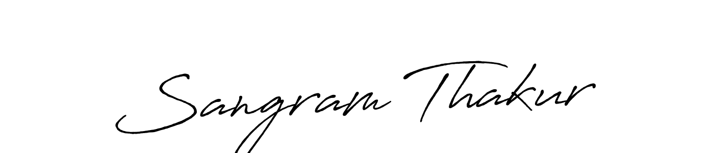 Create a beautiful signature design for name Sangram Thakur. With this signature (Antro_Vectra_Bolder) fonts, you can make a handwritten signature for free. Sangram Thakur signature style 7 images and pictures png