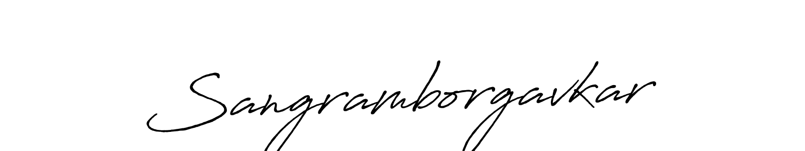Also You can easily find your signature by using the search form. We will create Sangramborgavkar name handwritten signature images for you free of cost using Antro_Vectra_Bolder sign style. Sangramborgavkar signature style 7 images and pictures png