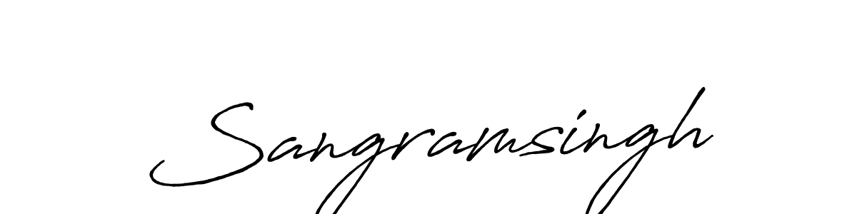 It looks lik you need a new signature style for name Sangramsingh. Design unique handwritten (Antro_Vectra_Bolder) signature with our free signature maker in just a few clicks. Sangramsingh signature style 7 images and pictures png