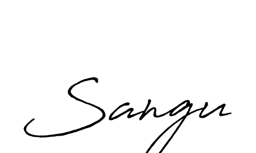 Also we have Sangu name is the best signature style. Create professional handwritten signature collection using Antro_Vectra_Bolder autograph style. Sangu signature style 7 images and pictures png