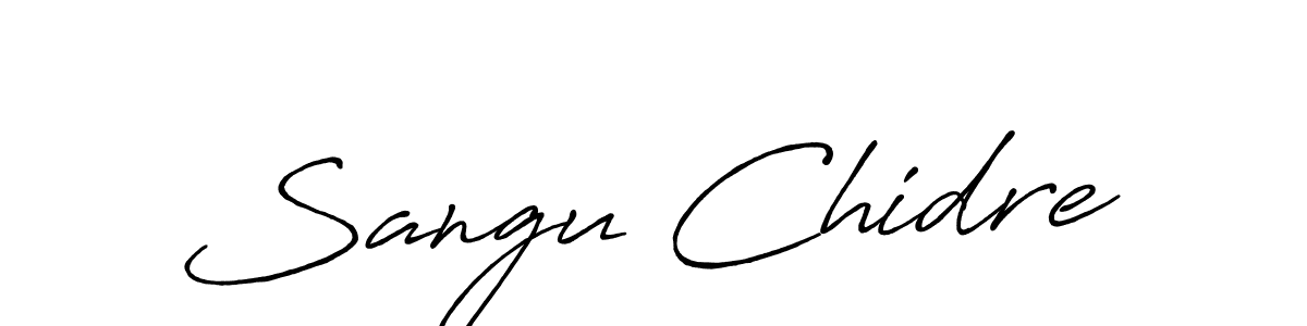 Design your own signature with our free online signature maker. With this signature software, you can create a handwritten (Antro_Vectra_Bolder) signature for name Sangu Chidre. Sangu Chidre signature style 7 images and pictures png
