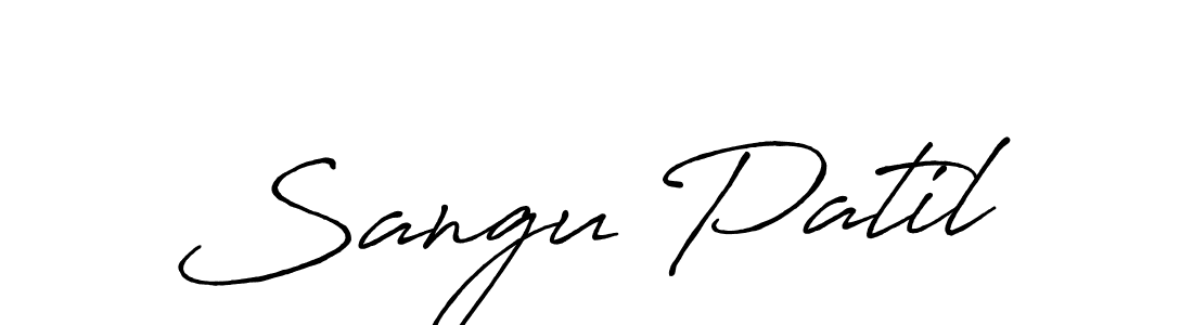 Design your own signature with our free online signature maker. With this signature software, you can create a handwritten (Antro_Vectra_Bolder) signature for name Sangu Patil. Sangu Patil signature style 7 images and pictures png