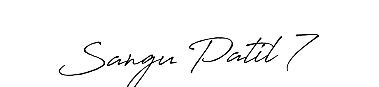 Use a signature maker to create a handwritten signature online. With this signature software, you can design (Antro_Vectra_Bolder) your own signature for name Sangu Patil 7. Sangu Patil 7 signature style 7 images and pictures png