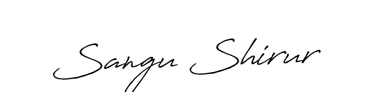 Antro_Vectra_Bolder is a professional signature style that is perfect for those who want to add a touch of class to their signature. It is also a great choice for those who want to make their signature more unique. Get Sangu Shirur name to fancy signature for free. Sangu Shirur signature style 7 images and pictures png