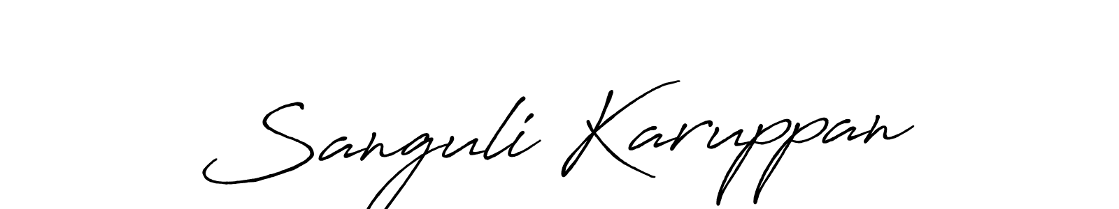 The best way (Antro_Vectra_Bolder) to make a short signature is to pick only two or three words in your name. The name Sanguli Karuppan include a total of six letters. For converting this name. Sanguli Karuppan signature style 7 images and pictures png