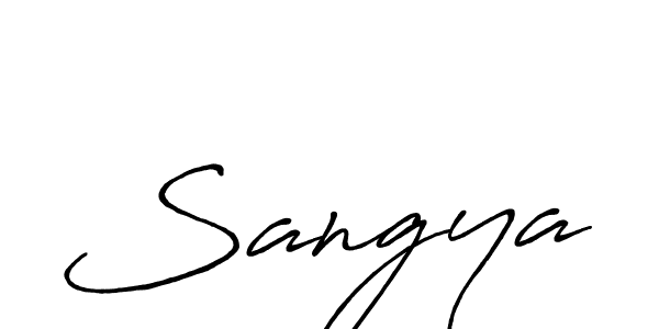 Use a signature maker to create a handwritten signature online. With this signature software, you can design (Antro_Vectra_Bolder) your own signature for name Sangya. Sangya signature style 7 images and pictures png