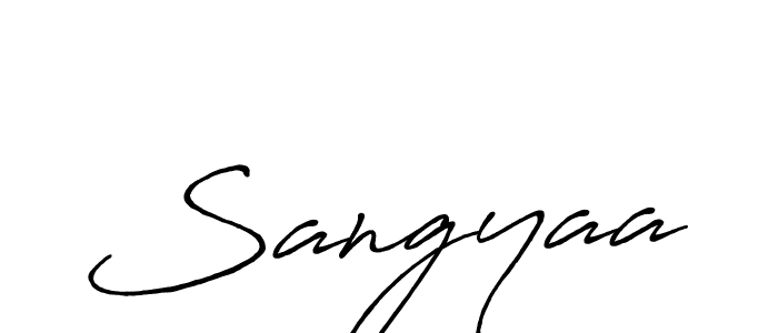Design your own signature with our free online signature maker. With this signature software, you can create a handwritten (Antro_Vectra_Bolder) signature for name Sangyaa. Sangyaa signature style 7 images and pictures png