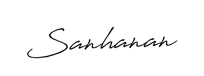 How to make Sanhanan name signature. Use Antro_Vectra_Bolder style for creating short signs online. This is the latest handwritten sign. Sanhanan signature style 7 images and pictures png