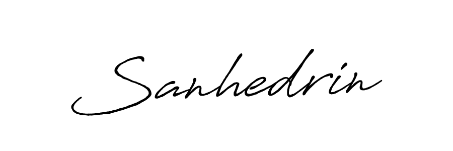 How to make Sanhedrin signature? Antro_Vectra_Bolder is a professional autograph style. Create handwritten signature for Sanhedrin name. Sanhedrin signature style 7 images and pictures png