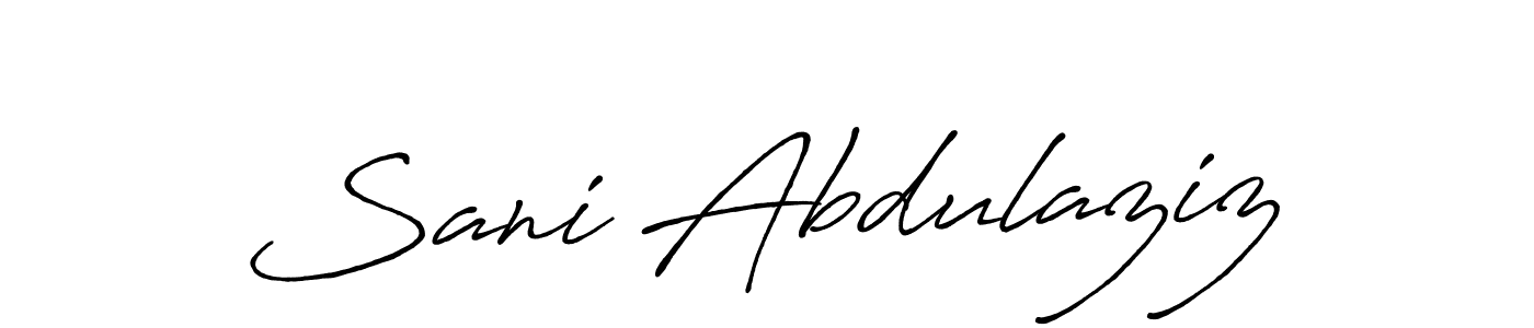 Antro_Vectra_Bolder is a professional signature style that is perfect for those who want to add a touch of class to their signature. It is also a great choice for those who want to make their signature more unique. Get Sani Abdulaziz name to fancy signature for free. Sani Abdulaziz signature style 7 images and pictures png