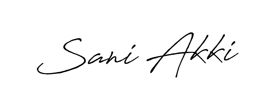 Check out images of Autograph of Sani Akki name. Actor Sani Akki Signature Style. Antro_Vectra_Bolder is a professional sign style online. Sani Akki signature style 7 images and pictures png