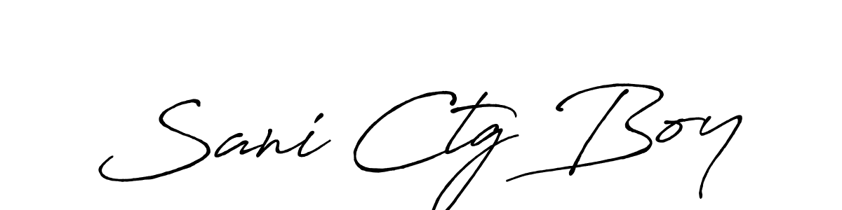 if you are searching for the best signature style for your name Sani Ctg Boy. so please give up your signature search. here we have designed multiple signature styles  using Antro_Vectra_Bolder. Sani Ctg Boy signature style 7 images and pictures png
