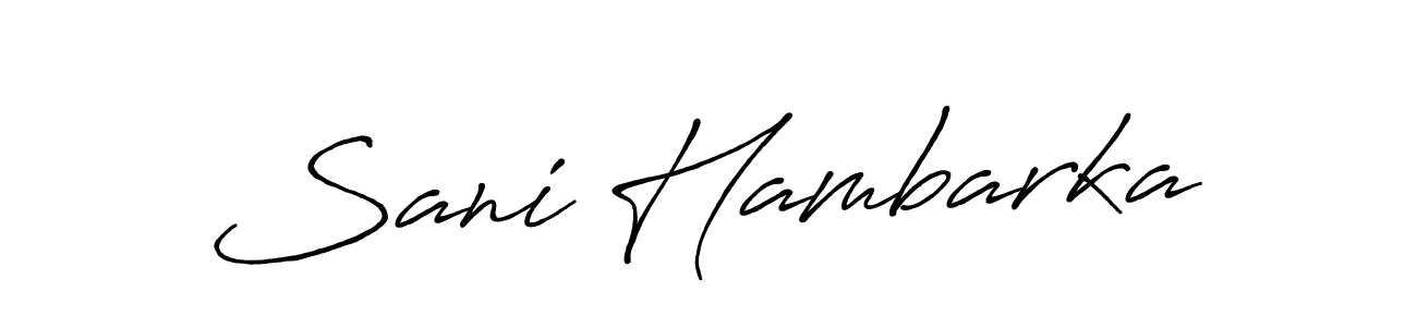 Make a beautiful signature design for name Sani Hambarka. Use this online signature maker to create a handwritten signature for free. Sani Hambarka signature style 7 images and pictures png