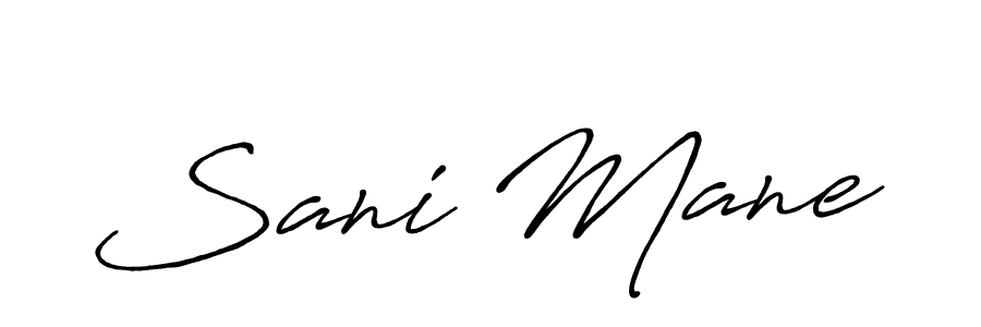 Create a beautiful signature design for name Sani Mane. With this signature (Antro_Vectra_Bolder) fonts, you can make a handwritten signature for free. Sani Mane signature style 7 images and pictures png