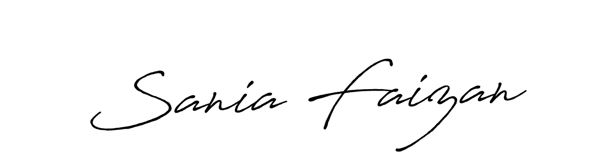 Make a beautiful signature design for name Sania Faizan. With this signature (Antro_Vectra_Bolder) style, you can create a handwritten signature for free. Sania Faizan signature style 7 images and pictures png