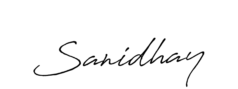 How to make Sanidhay name signature. Use Antro_Vectra_Bolder style for creating short signs online. This is the latest handwritten sign. Sanidhay signature style 7 images and pictures png