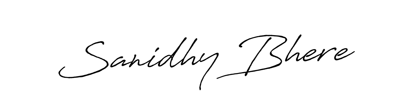 How to make Sanidhy Bhere signature? Antro_Vectra_Bolder is a professional autograph style. Create handwritten signature for Sanidhy Bhere name. Sanidhy Bhere signature style 7 images and pictures png