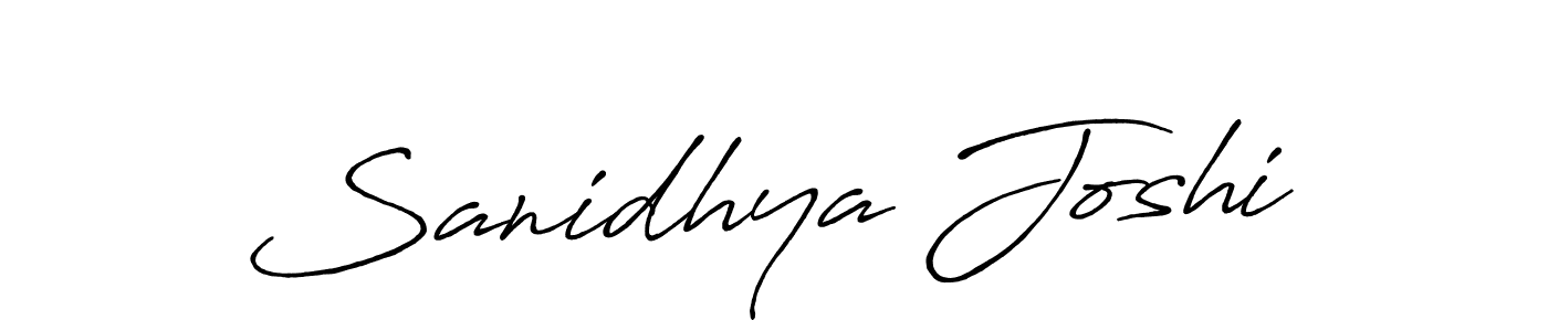 Sanidhya Joshi stylish signature style. Best Handwritten Sign (Antro_Vectra_Bolder) for my name. Handwritten Signature Collection Ideas for my name Sanidhya Joshi. Sanidhya Joshi signature style 7 images and pictures png