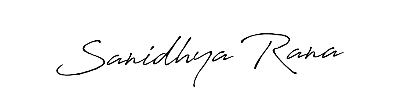 Design your own signature with our free online signature maker. With this signature software, you can create a handwritten (Antro_Vectra_Bolder) signature for name Sanidhya Rana. Sanidhya Rana signature style 7 images and pictures png