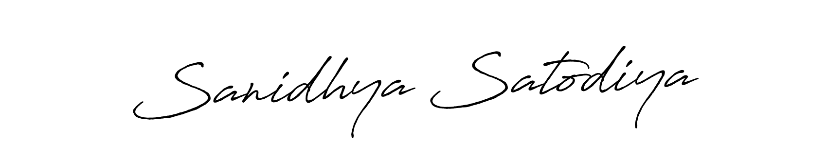 Use a signature maker to create a handwritten signature online. With this signature software, you can design (Antro_Vectra_Bolder) your own signature for name Sanidhya Satodiya. Sanidhya Satodiya signature style 7 images and pictures png