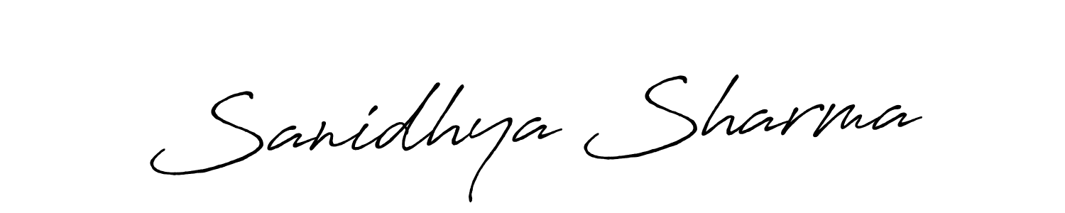 Similarly Antro_Vectra_Bolder is the best handwritten signature design. Signature creator online .You can use it as an online autograph creator for name Sanidhya Sharma. Sanidhya Sharma signature style 7 images and pictures png