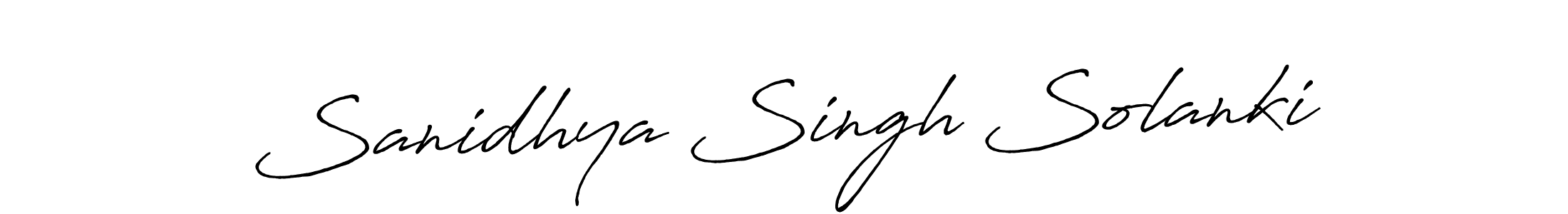 Antro_Vectra_Bolder is a professional signature style that is perfect for those who want to add a touch of class to their signature. It is also a great choice for those who want to make their signature more unique. Get Sanidhya Singh Solanki name to fancy signature for free. Sanidhya Singh Solanki signature style 7 images and pictures png