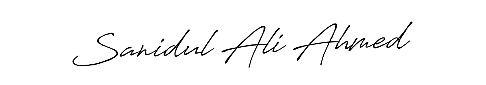 How to Draw Sanidul Ali Ahmed signature style? Antro_Vectra_Bolder is a latest design signature styles for name Sanidul Ali Ahmed. Sanidul Ali Ahmed signature style 7 images and pictures png