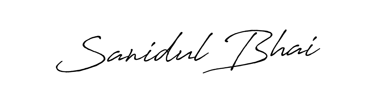 Make a beautiful signature design for name Sanidul Bhai. With this signature (Antro_Vectra_Bolder) style, you can create a handwritten signature for free. Sanidul Bhai signature style 7 images and pictures png