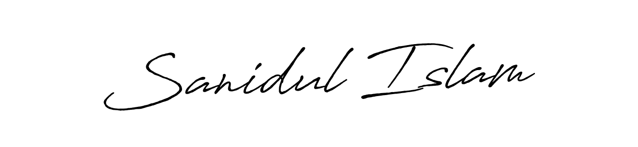 Use a signature maker to create a handwritten signature online. With this signature software, you can design (Antro_Vectra_Bolder) your own signature for name Sanidul Islam. Sanidul Islam signature style 7 images and pictures png