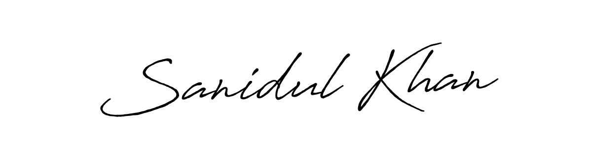 Antro_Vectra_Bolder is a professional signature style that is perfect for those who want to add a touch of class to their signature. It is also a great choice for those who want to make their signature more unique. Get Sanidul Khan name to fancy signature for free. Sanidul Khan signature style 7 images and pictures png