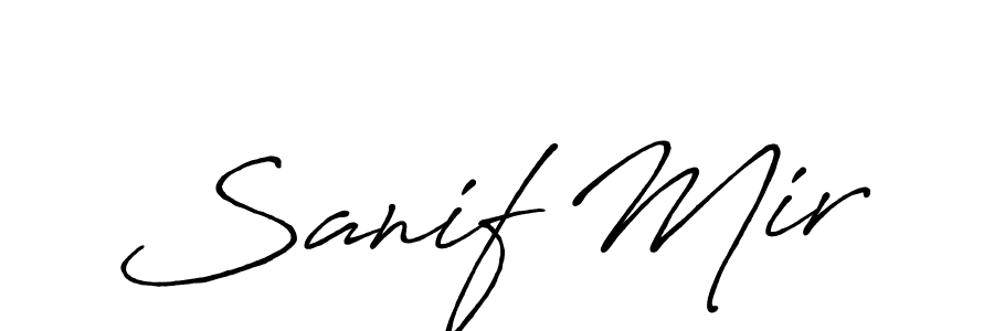 Make a beautiful signature design for name Sanif Mir. Use this online signature maker to create a handwritten signature for free. Sanif Mir signature style 7 images and pictures png