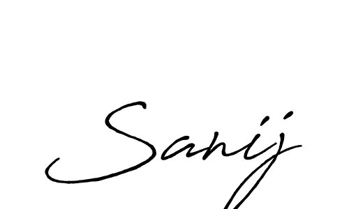 Also we have Sanij name is the best signature style. Create professional handwritten signature collection using Antro_Vectra_Bolder autograph style. Sanij signature style 7 images and pictures png