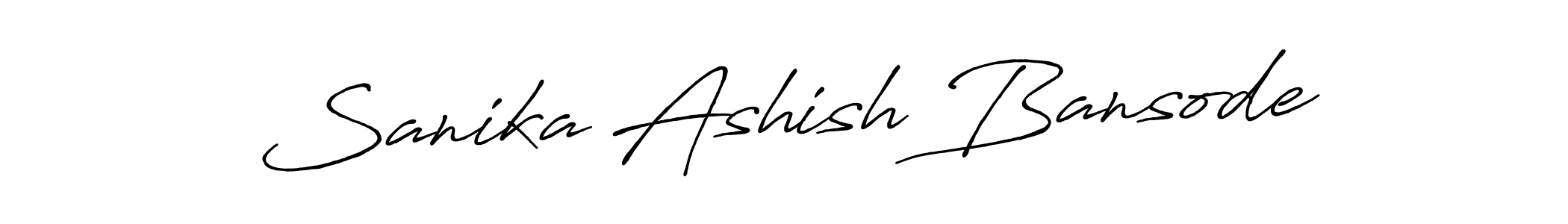 Sanika Ashish Bansode stylish signature style. Best Handwritten Sign (Antro_Vectra_Bolder) for my name. Handwritten Signature Collection Ideas for my name Sanika Ashish Bansode. Sanika Ashish Bansode signature style 7 images and pictures png