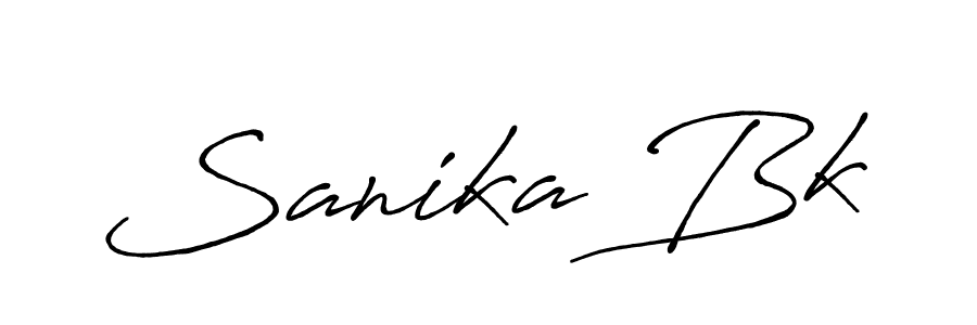 How to Draw Sanika Bk signature style? Antro_Vectra_Bolder is a latest design signature styles for name Sanika Bk. Sanika Bk signature style 7 images and pictures png