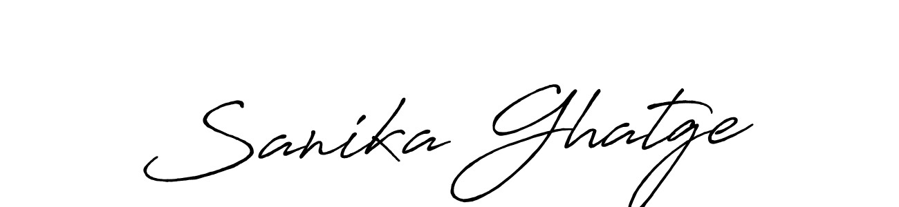 Also we have Sanika Ghatge name is the best signature style. Create professional handwritten signature collection using Antro_Vectra_Bolder autograph style. Sanika Ghatge signature style 7 images and pictures png