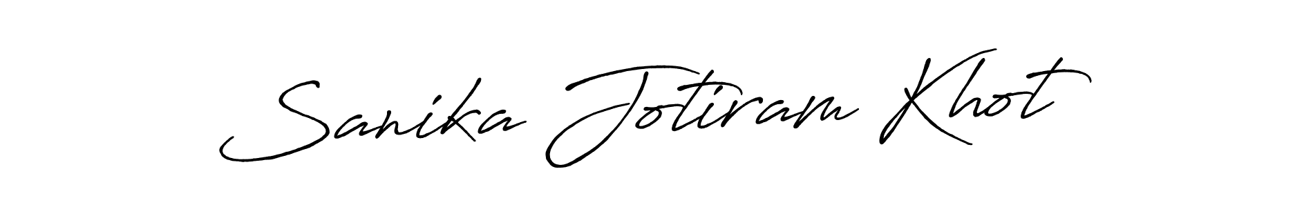 Create a beautiful signature design for name Sanika Jotiram Khot. With this signature (Antro_Vectra_Bolder) fonts, you can make a handwritten signature for free. Sanika Jotiram Khot signature style 7 images and pictures png