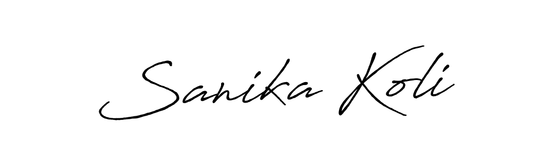 It looks lik you need a new signature style for name Sanika Koli. Design unique handwritten (Antro_Vectra_Bolder) signature with our free signature maker in just a few clicks. Sanika Koli signature style 7 images and pictures png