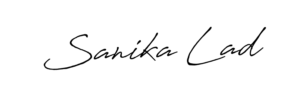 You should practise on your own different ways (Antro_Vectra_Bolder) to write your name (Sanika Lad) in signature. don't let someone else do it for you. Sanika Lad signature style 7 images and pictures png